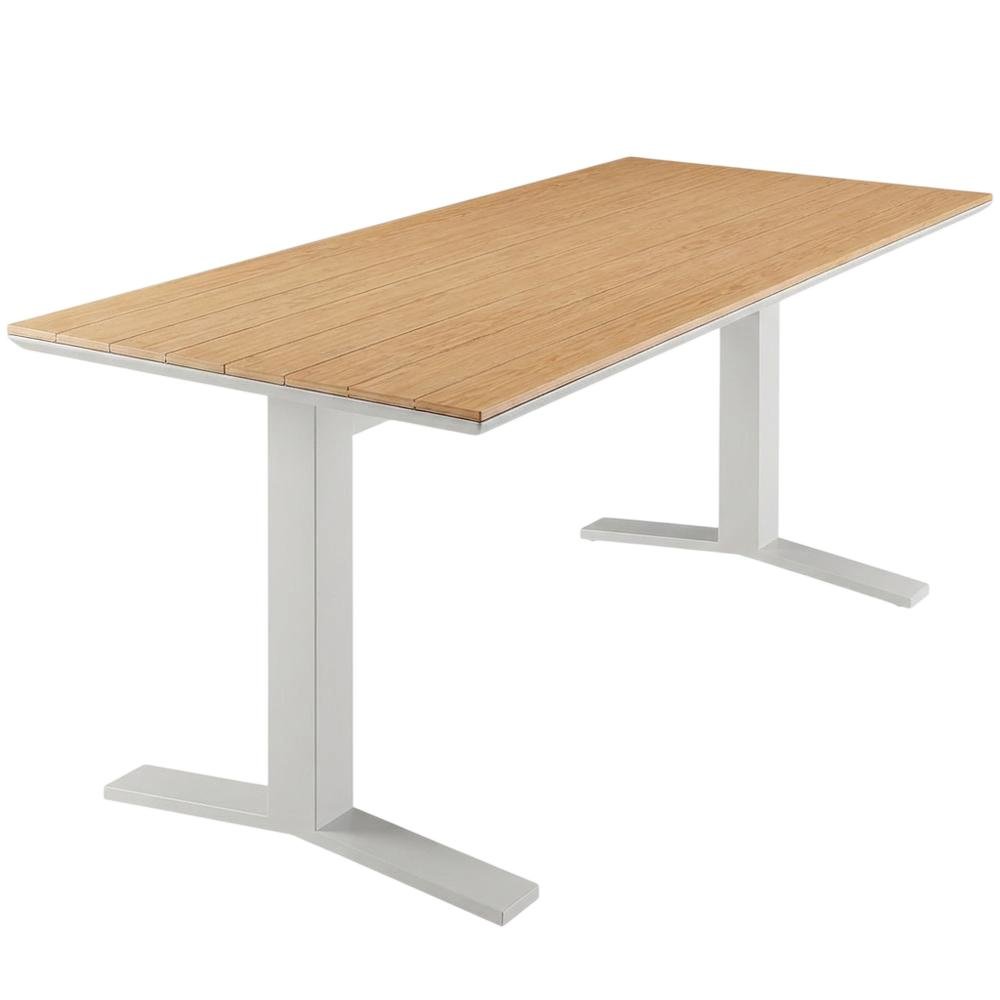 Durable Aluminum Outdoor Dining Table In Stylish Gray Finish. Picture 1