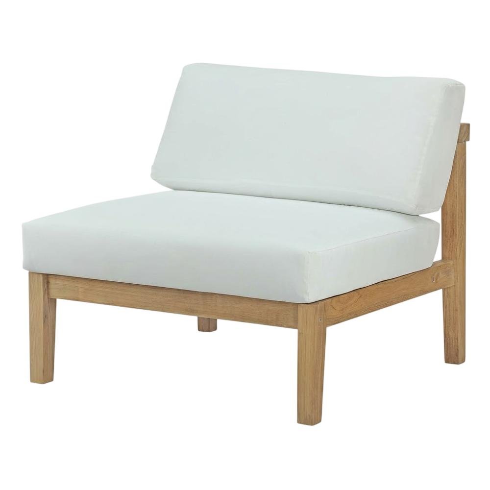 Outdoor Patio Teak Armless Lounge Chair For Garden And Patio. Picture 1