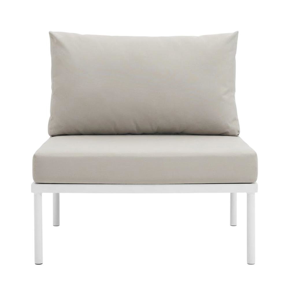 Outdoor Patio Aluminum Armless Lounge Chair With Lightweight Design. Picture 4