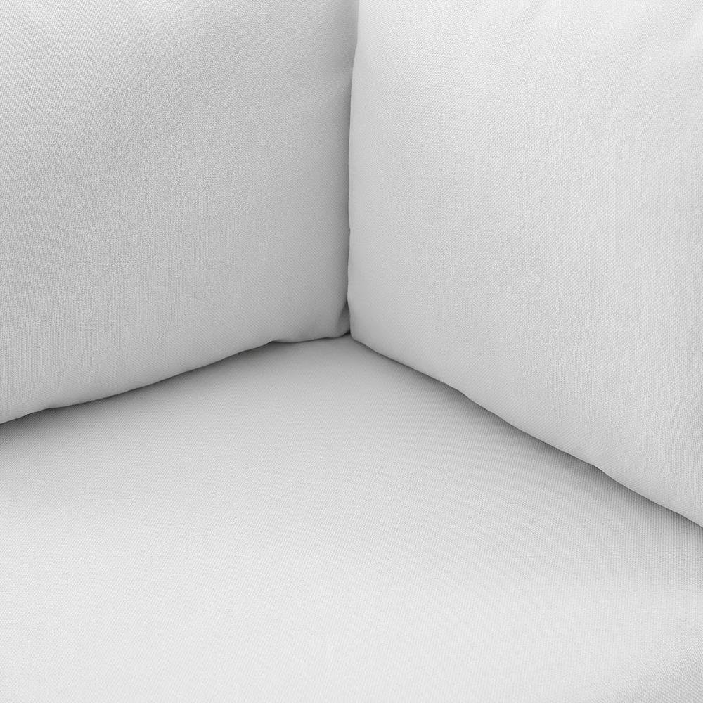 Outdoor Patio Aluminum Corner Chair With Cushioned Seat And Armrest. Picture 5