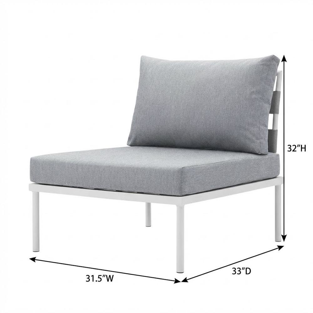 Outdoor Lounge Chair In Aluminum With Armless Design. Picture 7