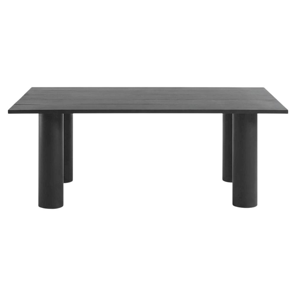 Outdoor Patio Dining Table, Aluminum Top, Rectangular Design, Outdoor Use. Picture 1