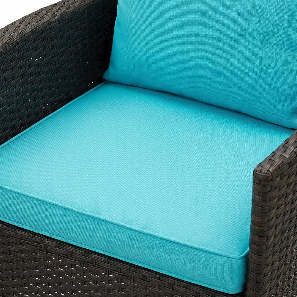 Outdoor Wicker Rattan Dining Armchair Set Of 4 With Armrests. Picture 6