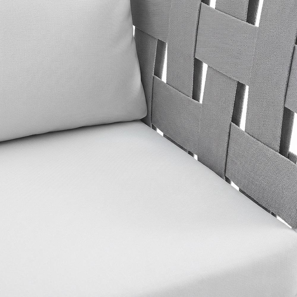 Outdoor Patio Aluminum Sectional Sofa Set With 3 Pieces. Picture 5