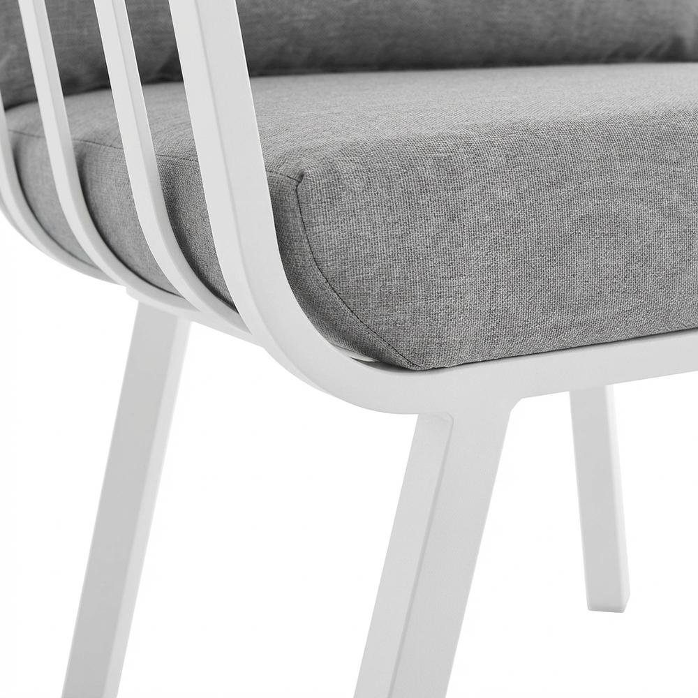 Outdoor Patio Aluminum Armchair With Cushioned Seat For Comfort. Picture 6