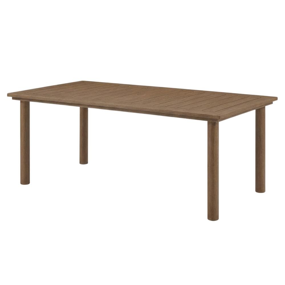 Metal Outdoor Dining Table, 76-Inch Length, Aluminum Construction. Picture 1