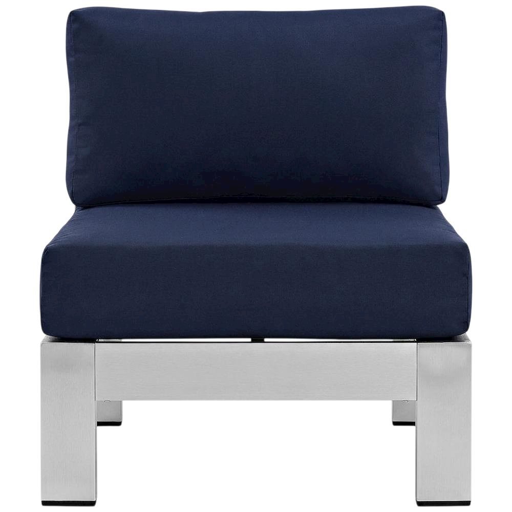 Aluminum Corner Sofa For Outdoor Patio With Cushioned Seating. Picture 4