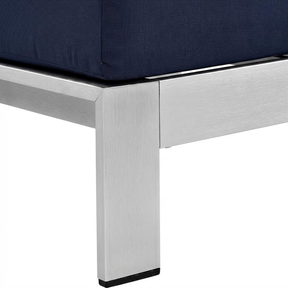 Aluminum Corner Sofa For Outdoor Patio With Cushioned Seating. Picture 6