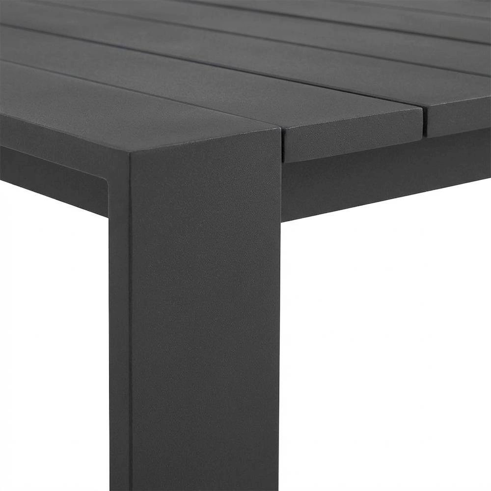 Outdoor Rectangular Table With Aluminum Frame For Patio Dining. Picture 6
