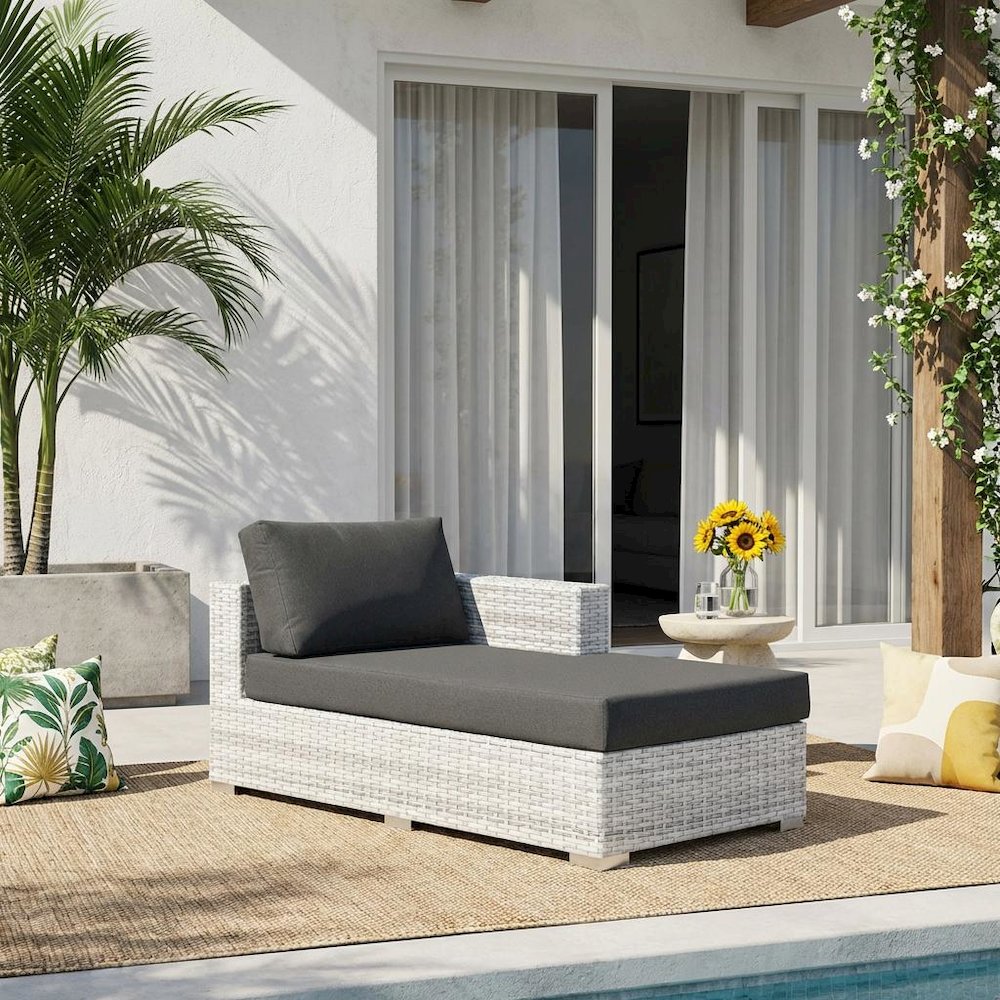 Outdoor Lounge Chair With Comfortable Backrest And Sturdy Frame. Picture 2