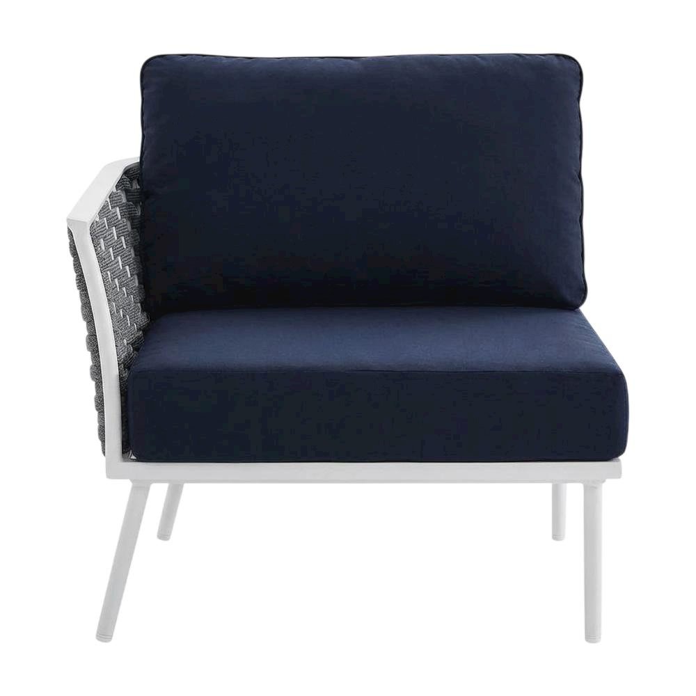 Aluminum Left-Facing Patio Lounge Chair With Cushioned Seat. Picture 4