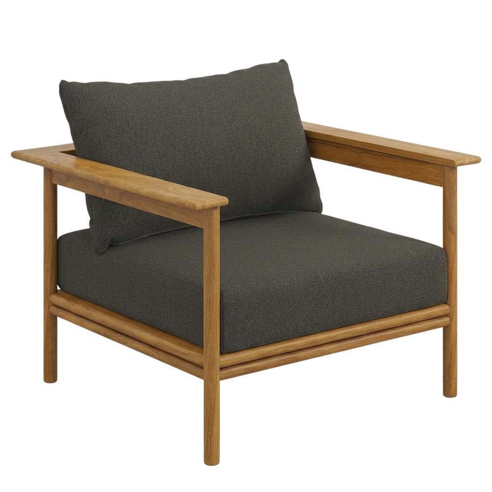 Outdoor Patio Armchair Set Of 2 In Teak Wood For Cozy Outdoor Living. Picture 1