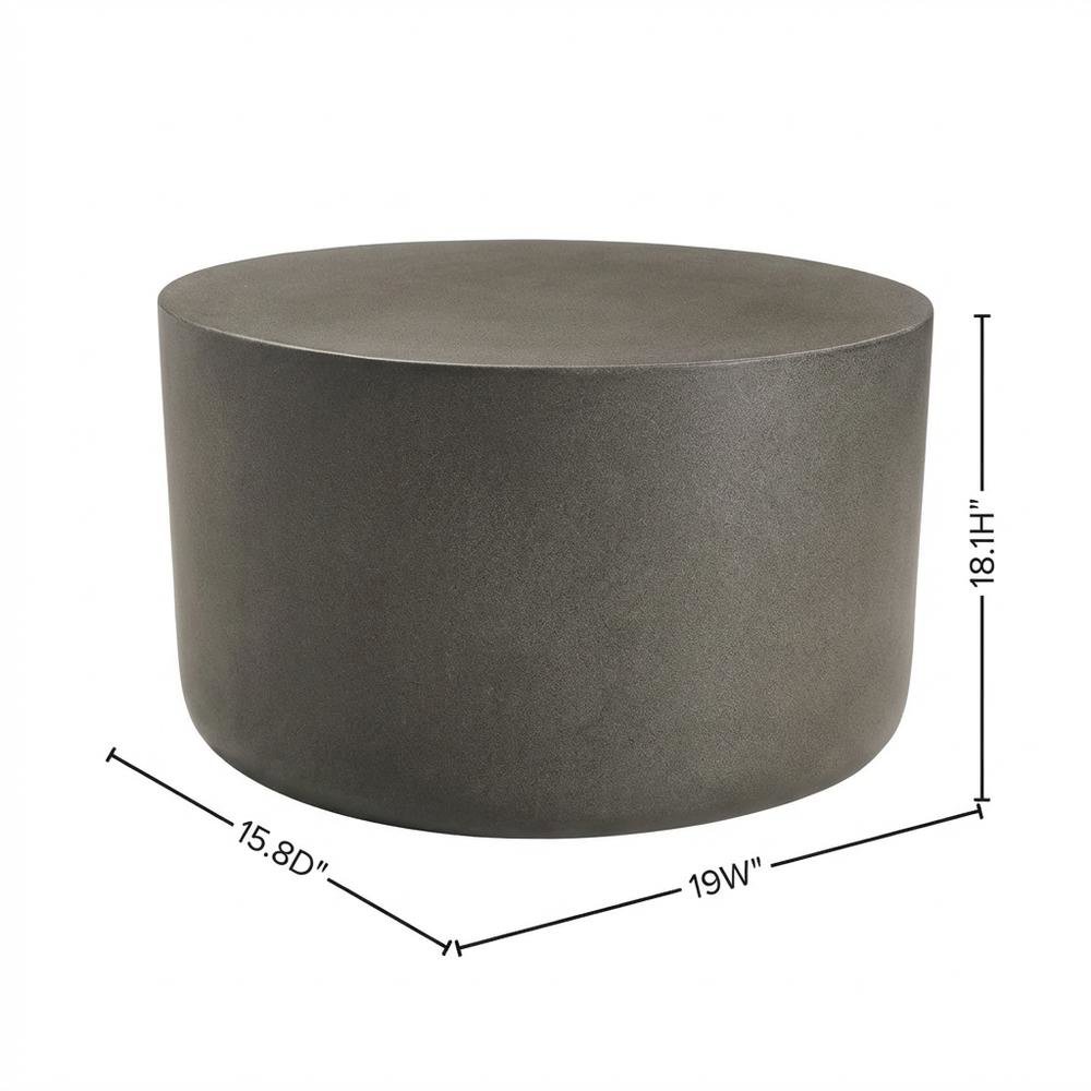 Outdoor patio concrete stool with modern design for outdoor use. Picture 7