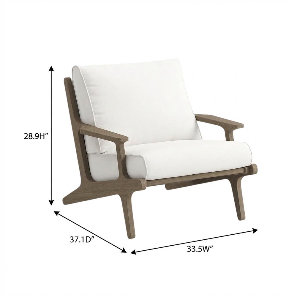 Teak Wood Outdoor Armchair For Patio, Rustic Style, Comfortable Seating. Picture 7