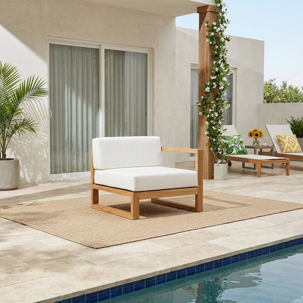 Outdoor Patio Armchair In Stylish Weather-Resistant Design. Picture 2