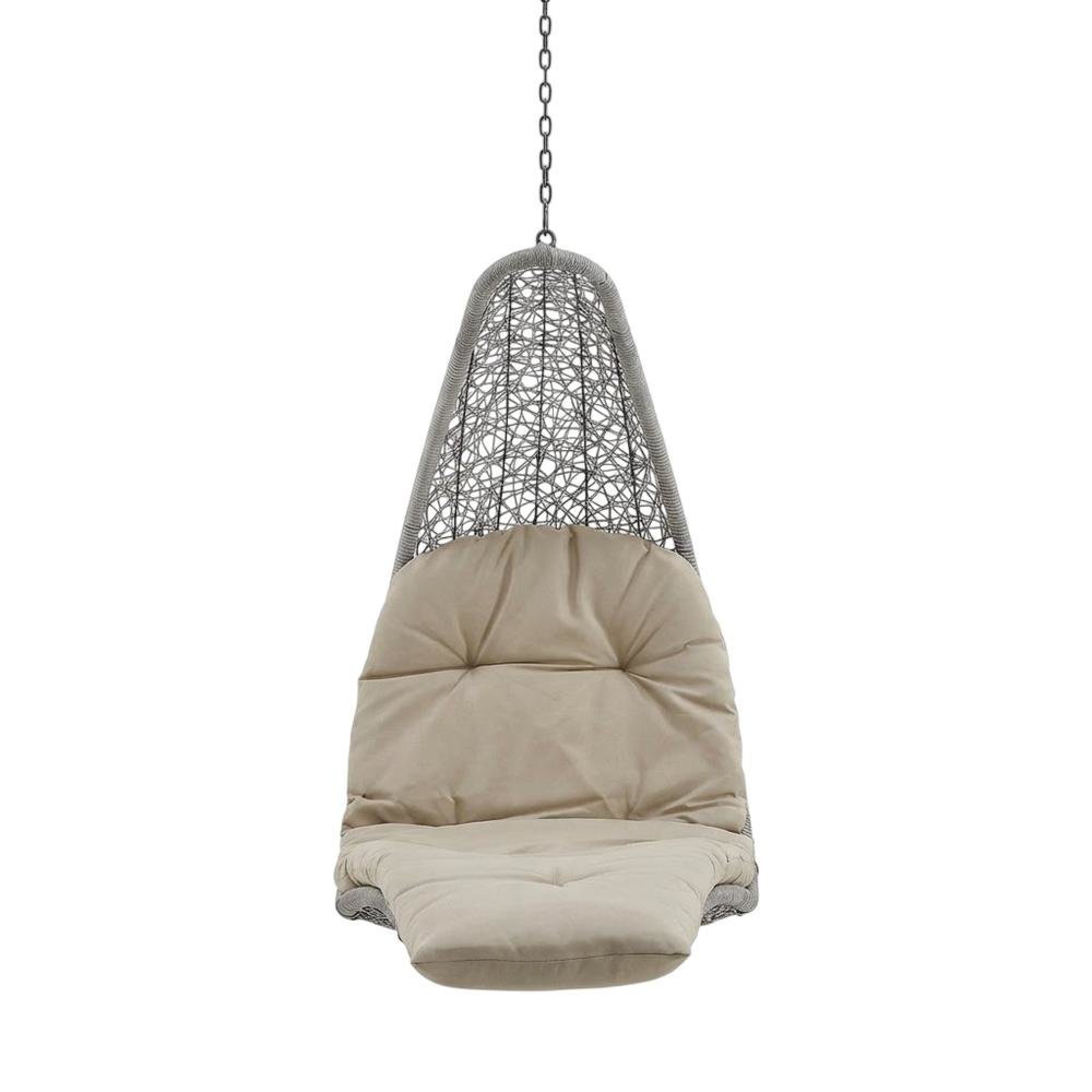 Outdoor Lounge Chair In Neutral Tone With Sturdy Design For Patio Relaxation. Picture 4