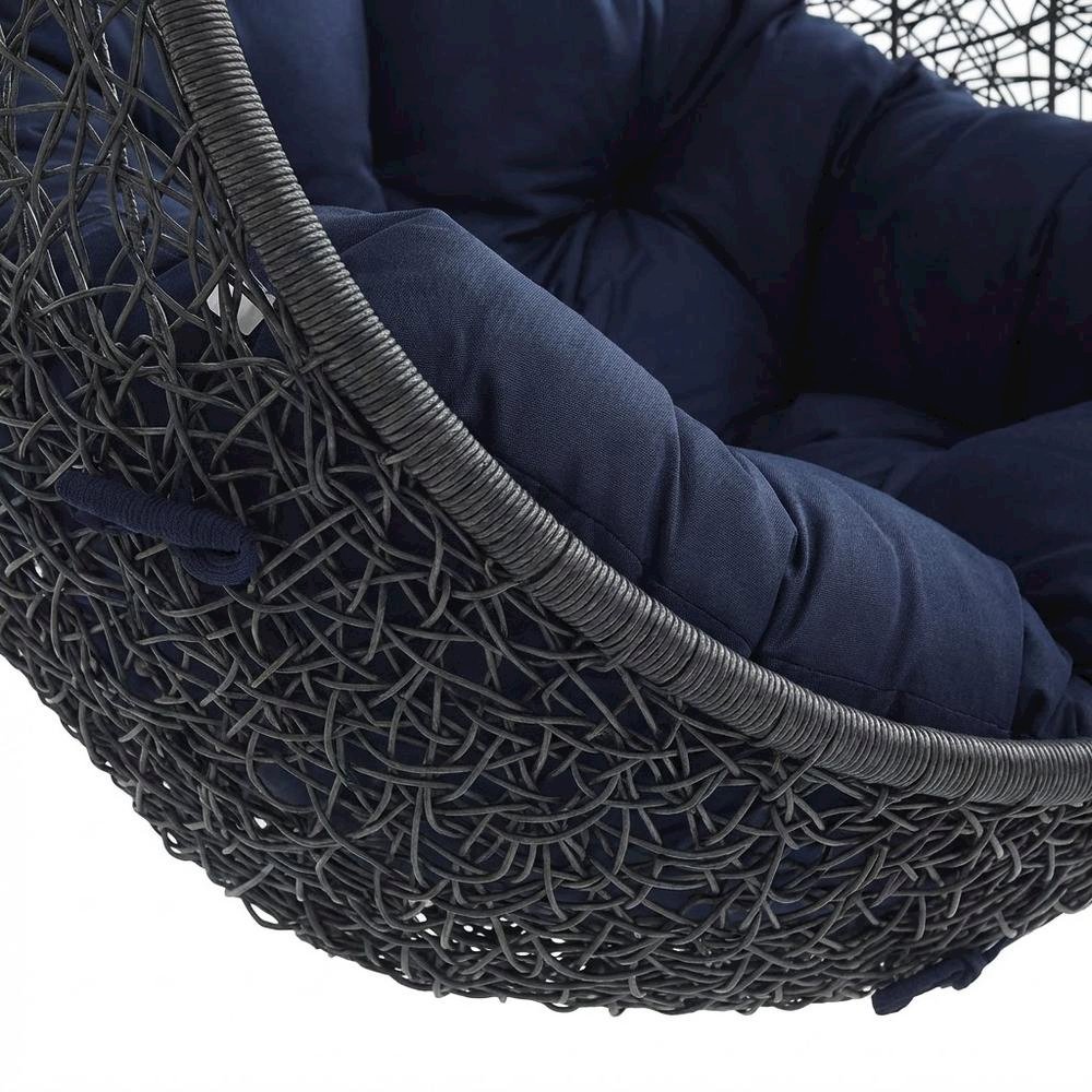 Outdoor Patio Lounge Chair In Neutral With Comfortable Cushion. Picture 6