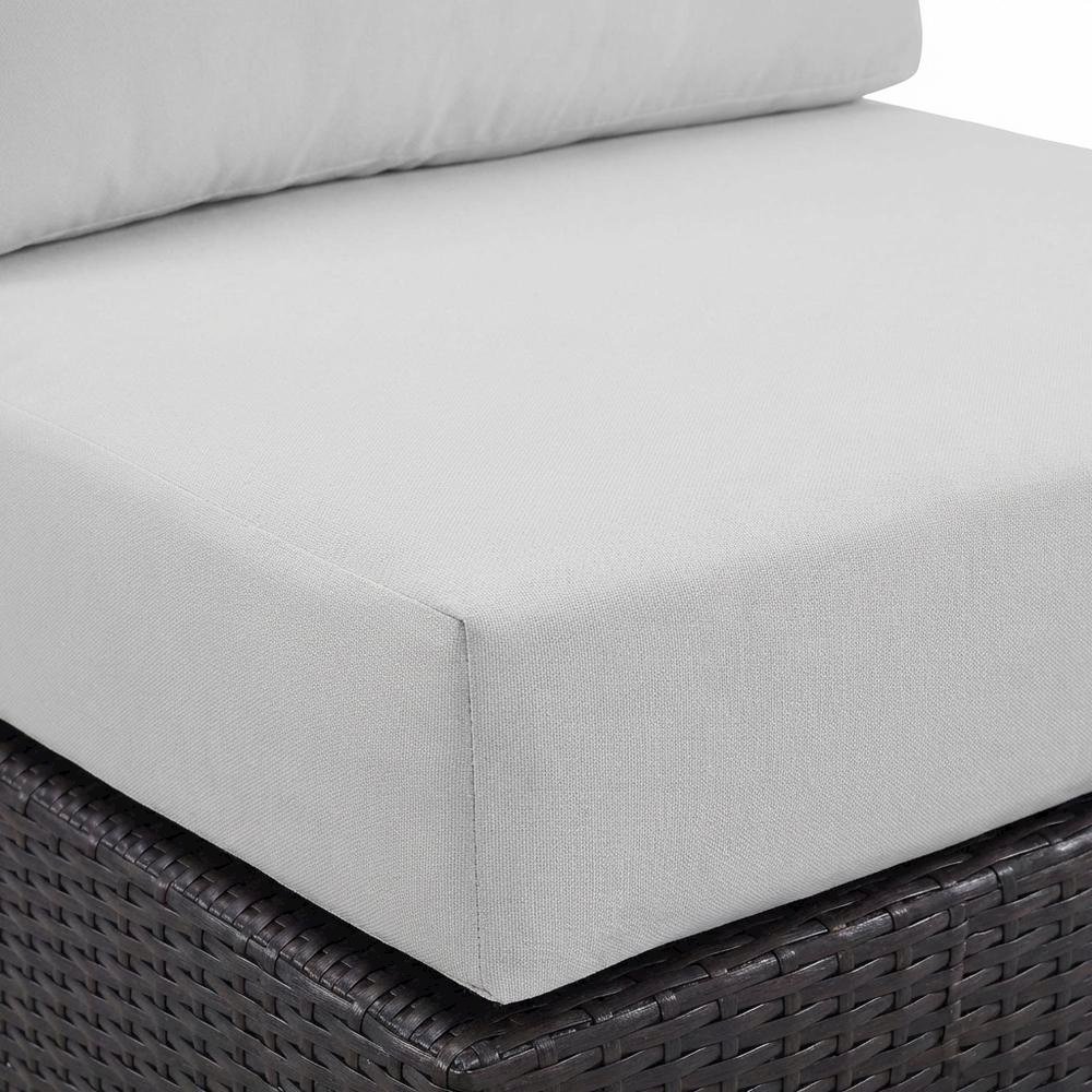 Outdoor Patio Armless Lounge Chair With Cushioned Support. Picture 5