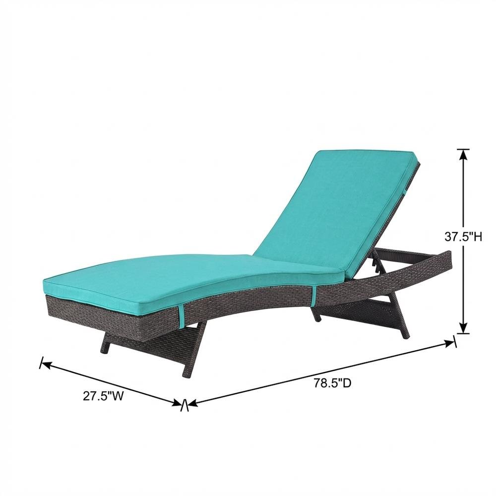 Outdoor Patio Chaise Set Of 2 With Cushioned Lounge Chairs For Garden, Backyard. Picture 7