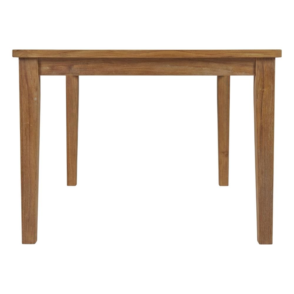 Teak Outdoor Patio Dining Table with Weather-Proof Finish and Slim Top. Picture 4