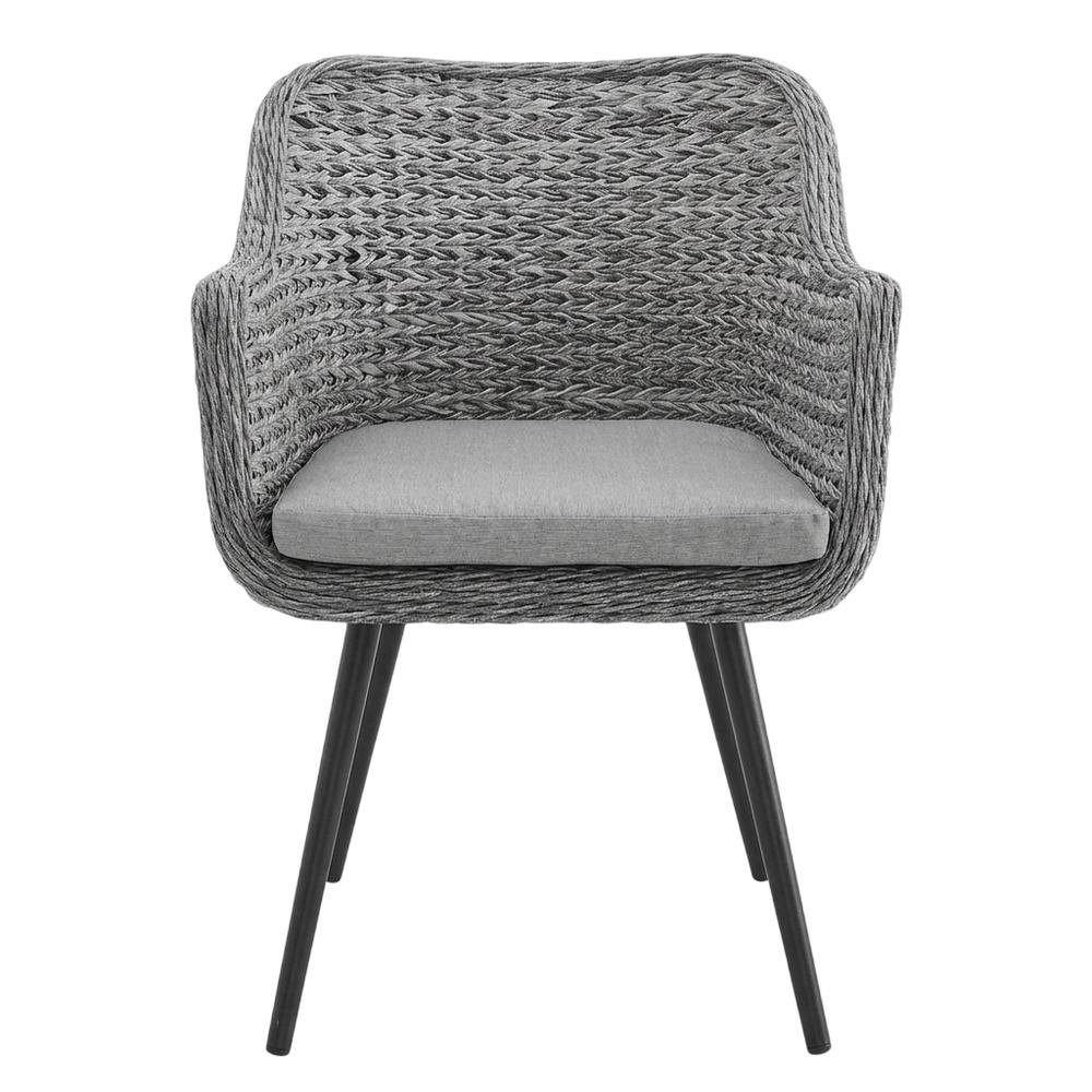 Outdoor Patio Wicker Rattan Dining Armchair Set Of 2 With Armrests. Picture 5
