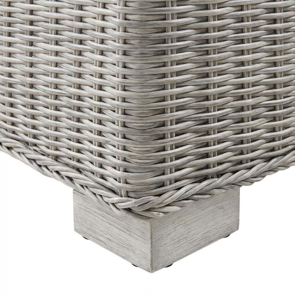 Outdoor Patio Wicker Rattan Left-Arm Chair With Cushioned Backrest. Picture 6
