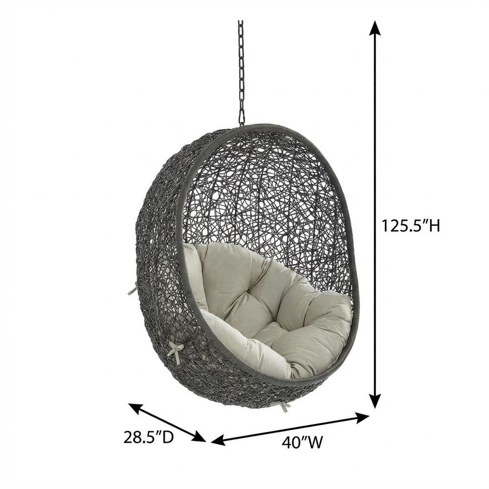 Patio Lounge Chair In Neutral Finish With Comfortable Cushion For Relaxation. Picture 7