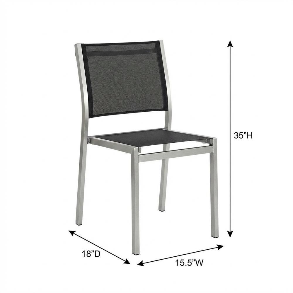 Aluminum Outdoor Lounge Chair Set Of 2 With Backrest And Cushioned Seat. Picture 7