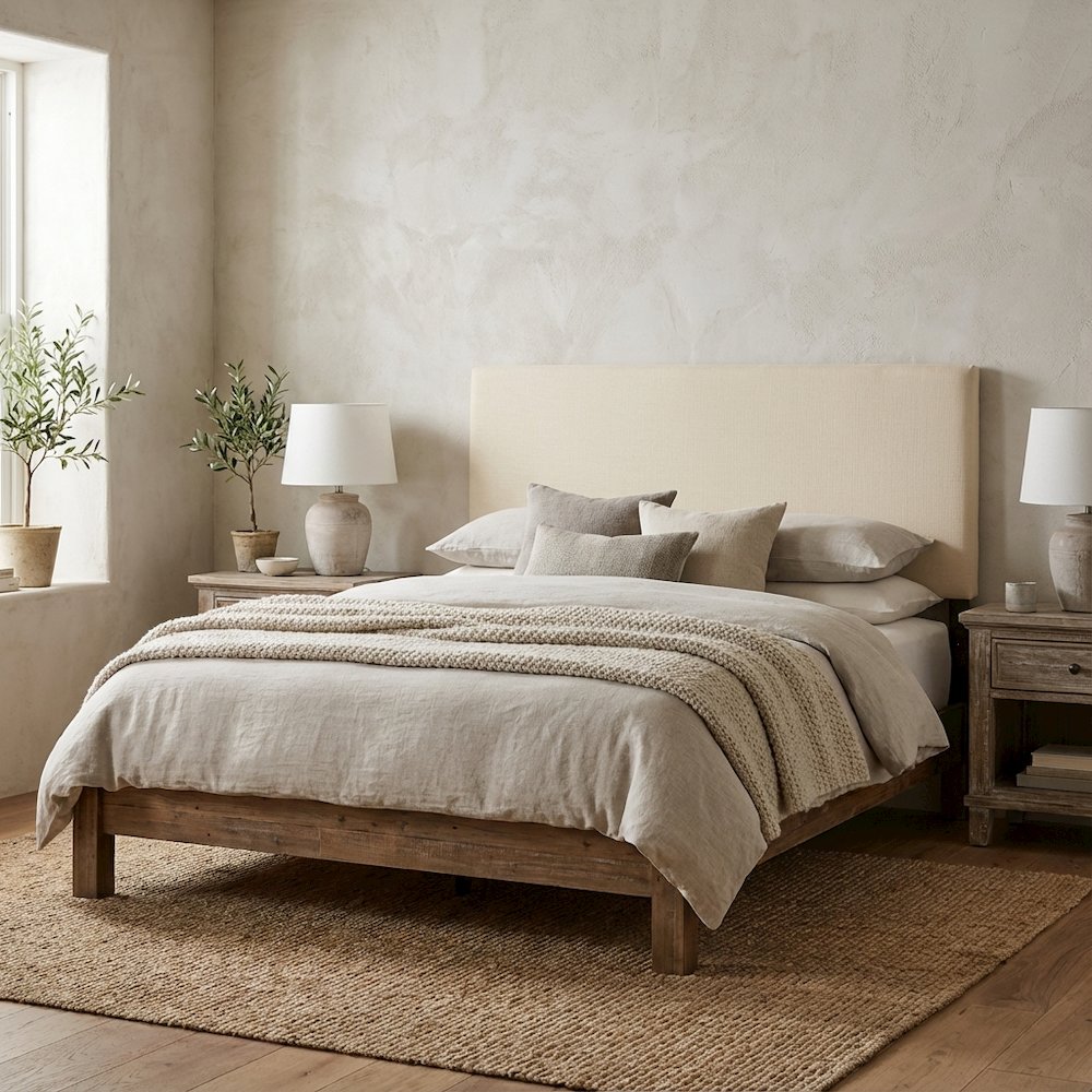 Upholstered Fabric King Headboard with Padded Design and Durable Frame. Picture 2