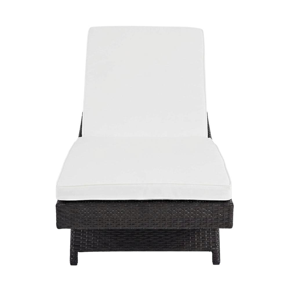 Outdoor Patio Chaise With Cushioned Seat For Comfortable Lounge. Picture 4