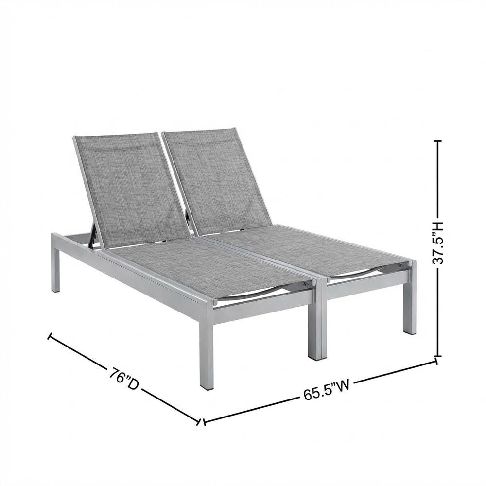 Aluminum 3-Piece Outdoor Patio Set With Durable Frame And Stack-Free Design. Picture 7