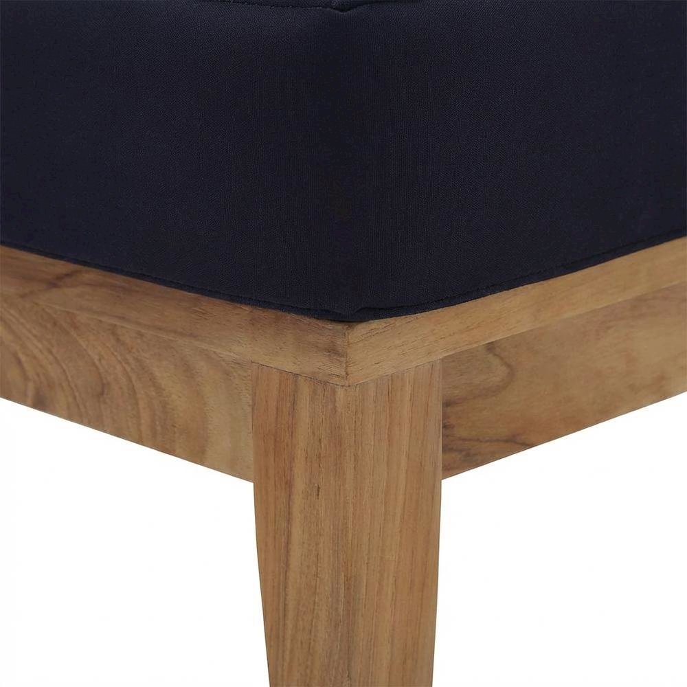 Teak Outdoor Patio Corner Sofa With Cushions And Stylish Design. Picture 6