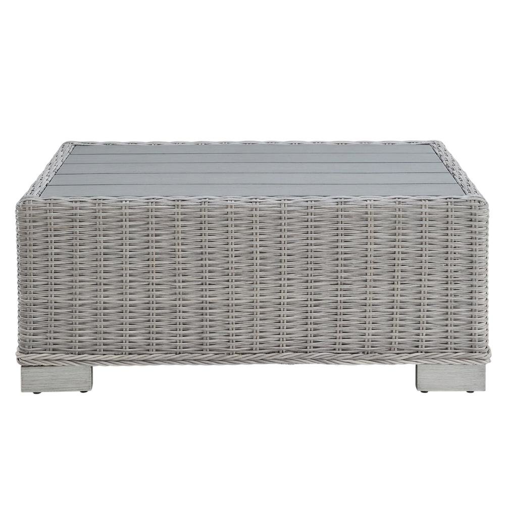Outdoor Wicker Rattan Coffee Table, Weather-Resistant Finish For Patio Lounge. Picture 1