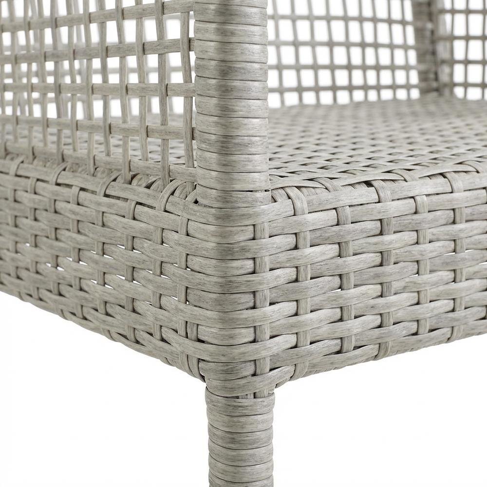 Outdoor Patio Rattan Wicker Dining Armchair With Cushioned Seat. Picture 6