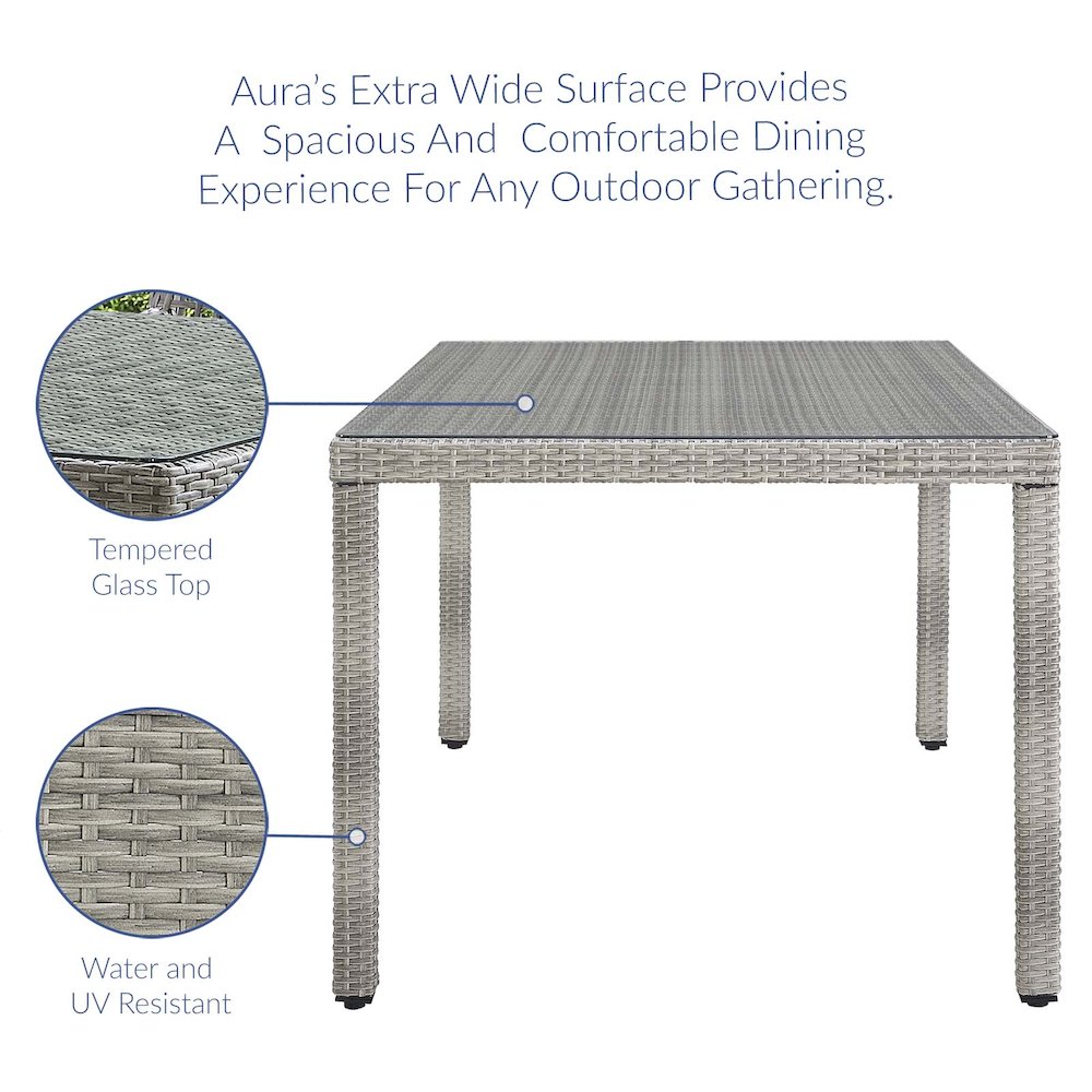 Aura 7 Piece Outdoor Patio Wicker Rattan Set. Picture 6