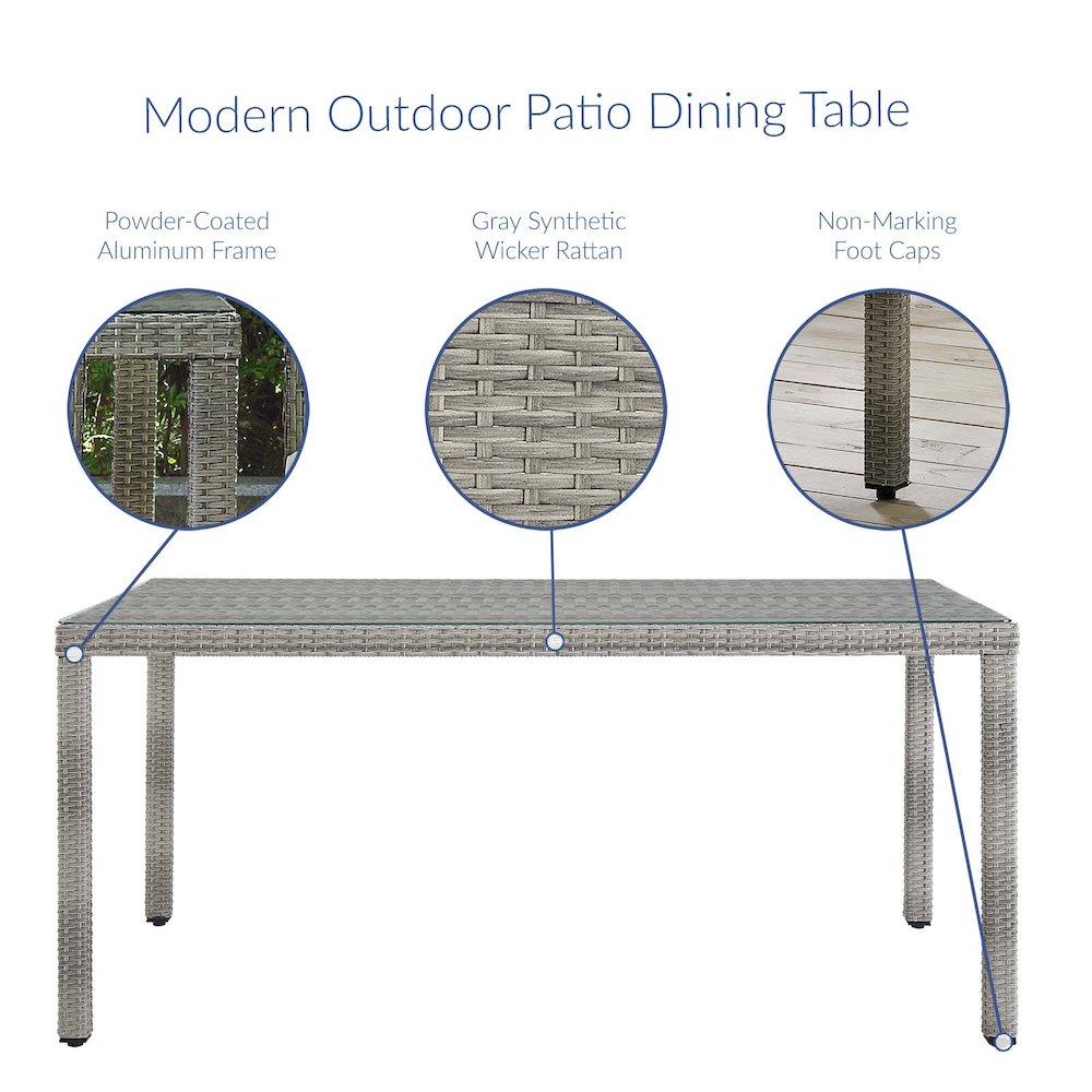 Aura 7 Piece Outdoor Patio Wicker Rattan Set. Picture 7