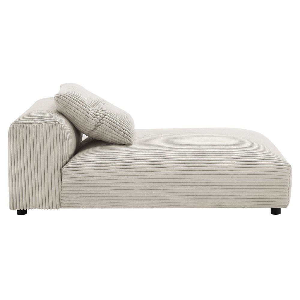 Solace 4-Piece Modular Corduroy Upholstered Sectional Sofa With Ottoman. Picture 9