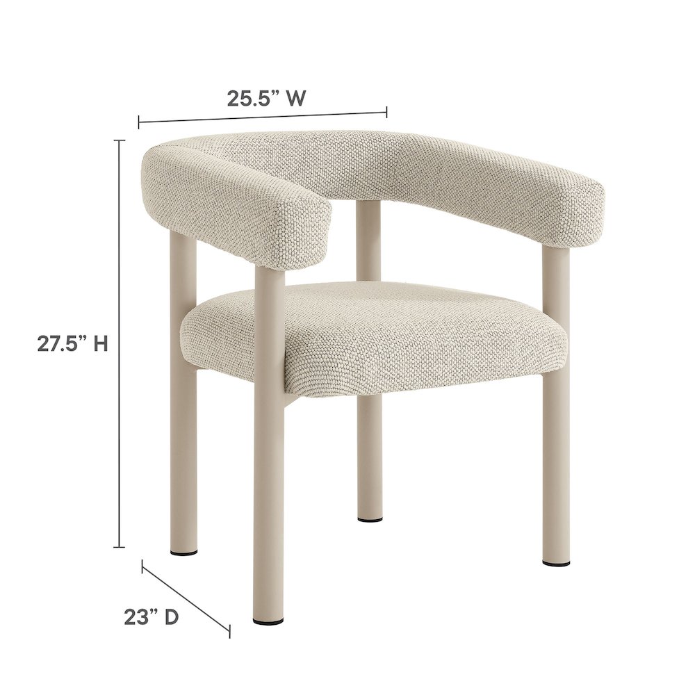 Nautica 5-Piece Round Outdoor Patio Aluminum Dining Table and Chairs Set. Picture 3