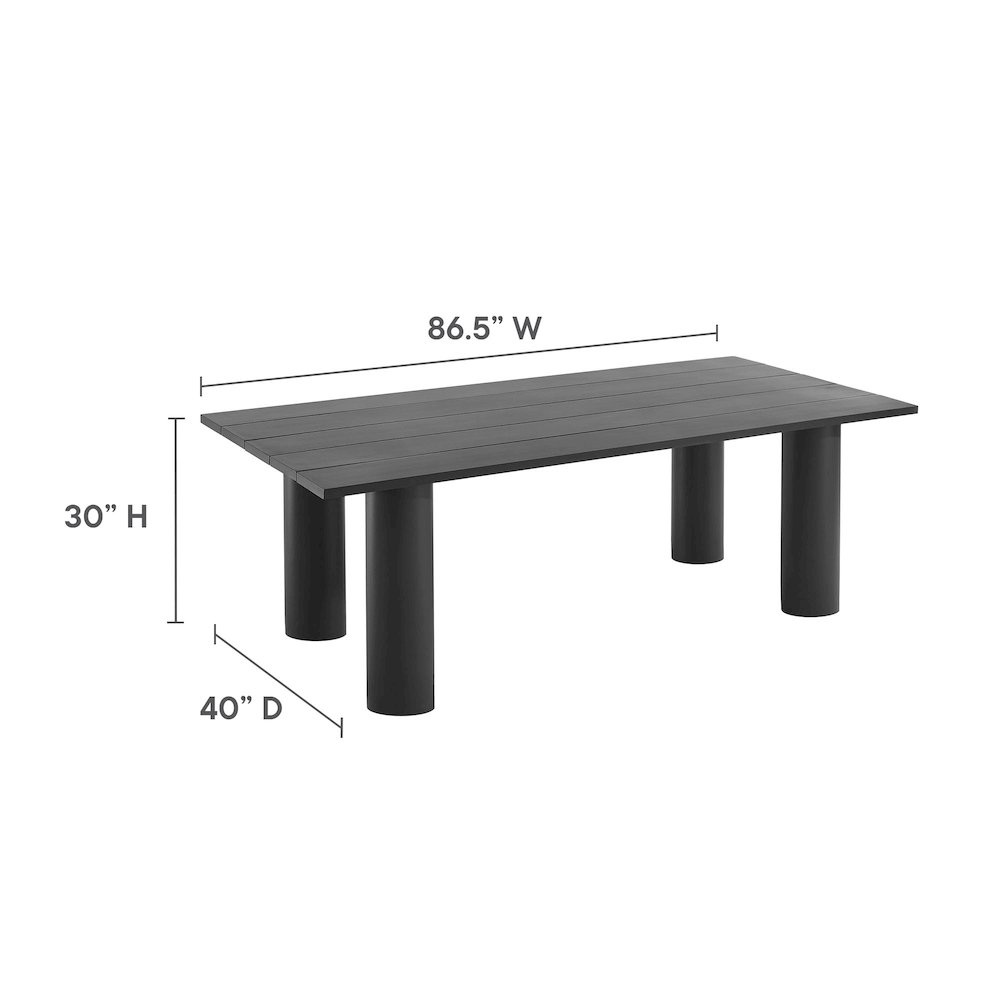 Nautica 7-Piece Rectangular Outdoor Patio Aluminum Dining Table and Chairs Set. Picture 3