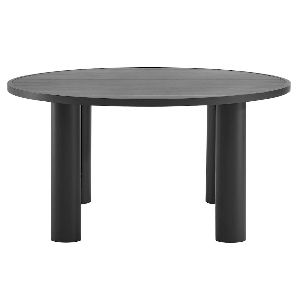 Nautica 5-Piece Round Outdoor Patio Aluminum Dining Table and Chairs Set. Picture 5