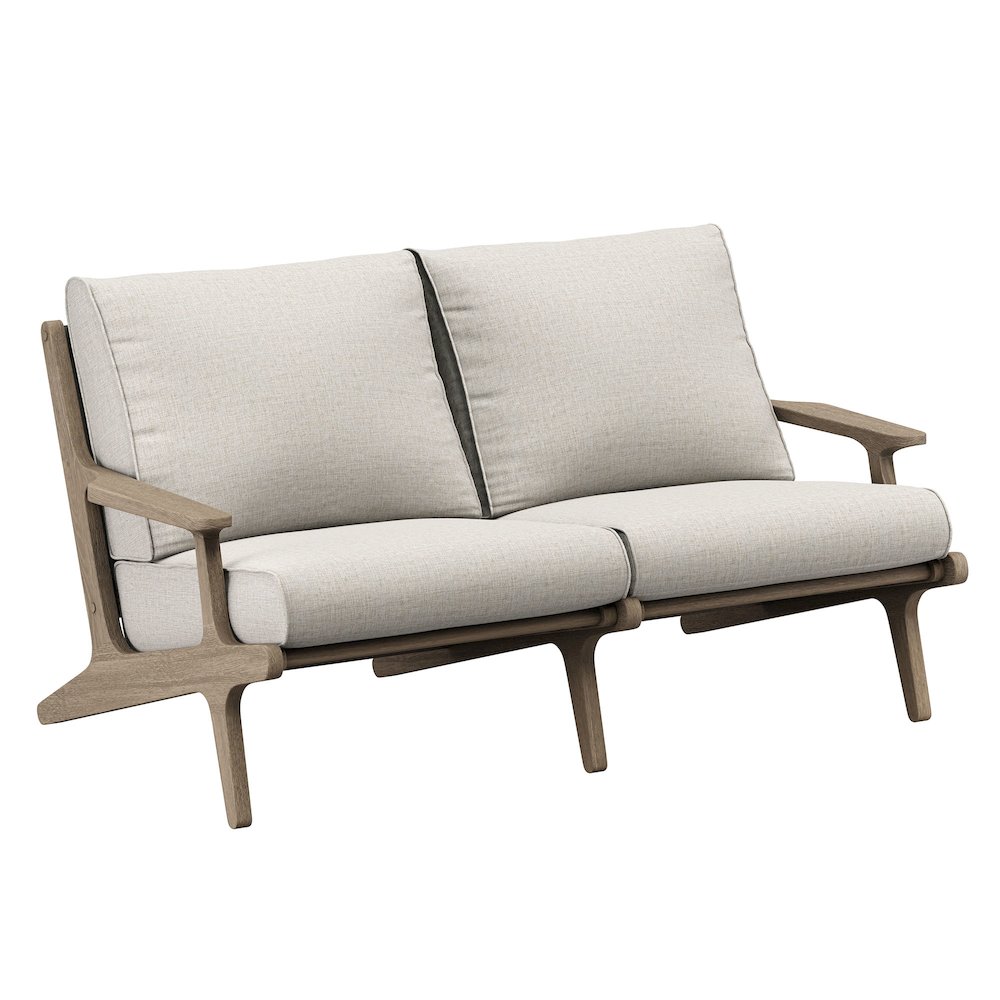 Saratoga 4-Piece Outdoor Patio Teak Wood Furniture Set. Picture 7
