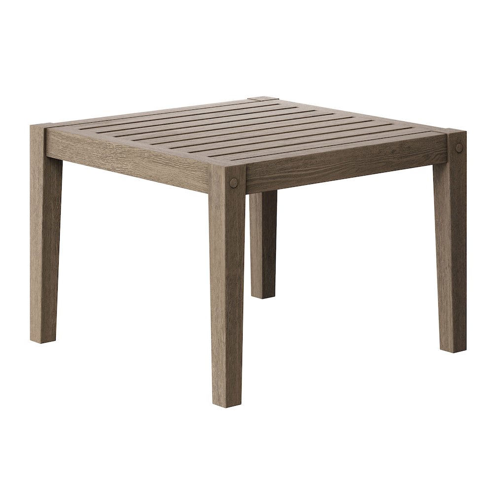 Northlake 3-Piece Patio Teak Wood Furniture Set Armchair, Side Table. Picture 8