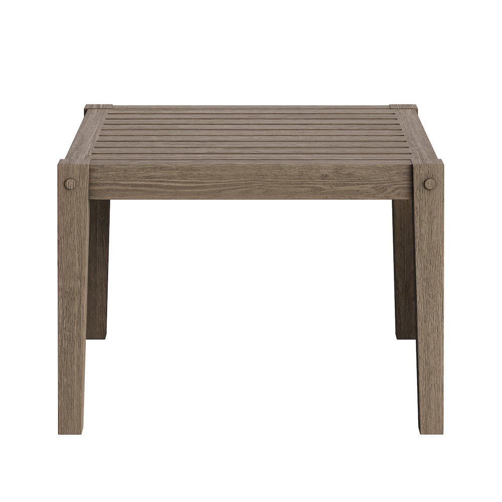 Northlake 3-Piece Patio Teak Wood Furniture Set Armchair, Side Table. Picture 9