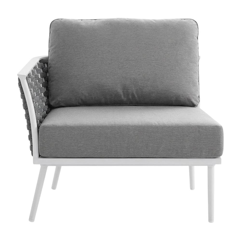 Aluminum Left-Facing Outdoor Patio Lounge Chair With Armrests. Picture 4