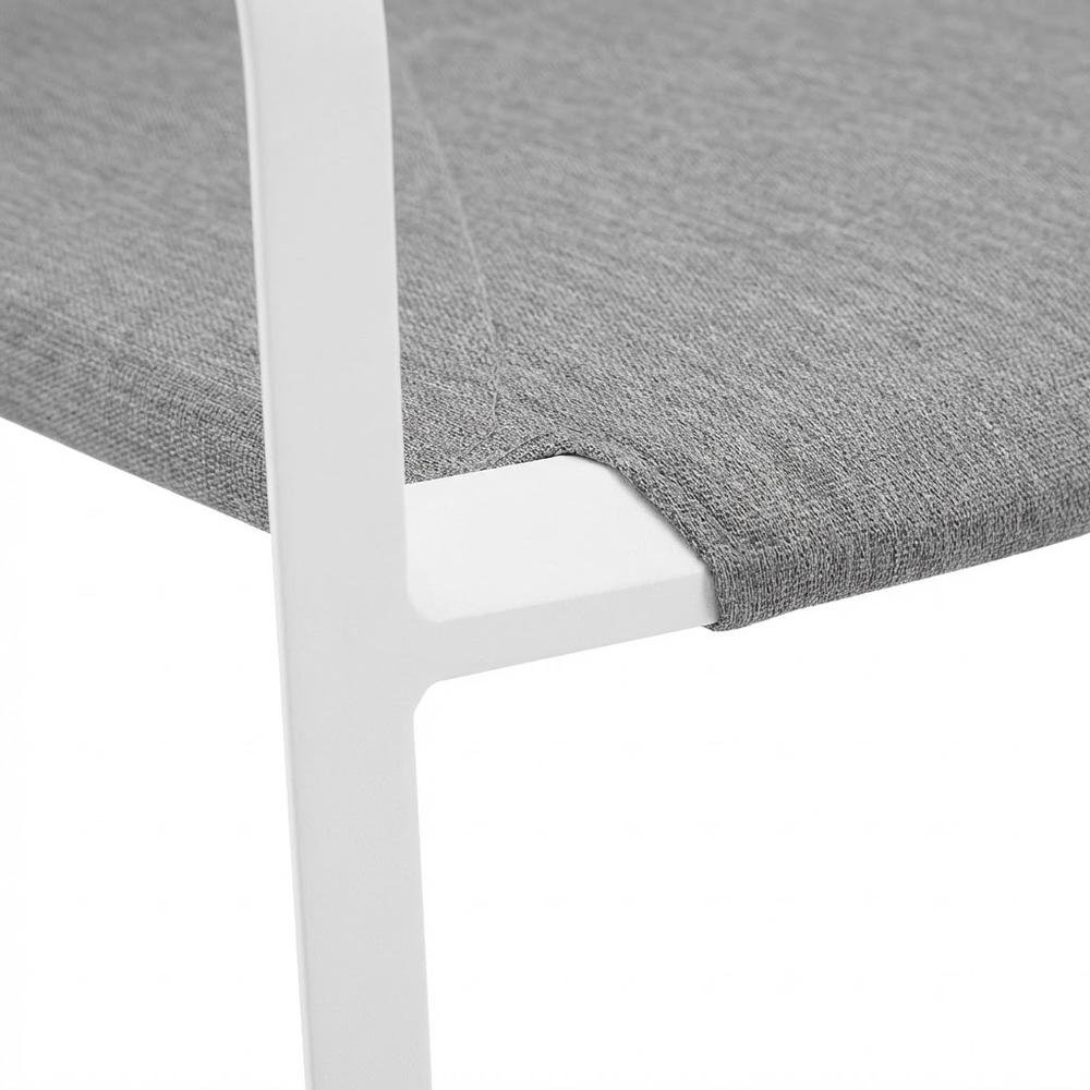 Stackable Outdoor Aluminum Dining Armchair With Armrests For Patio Lounge. Picture 6