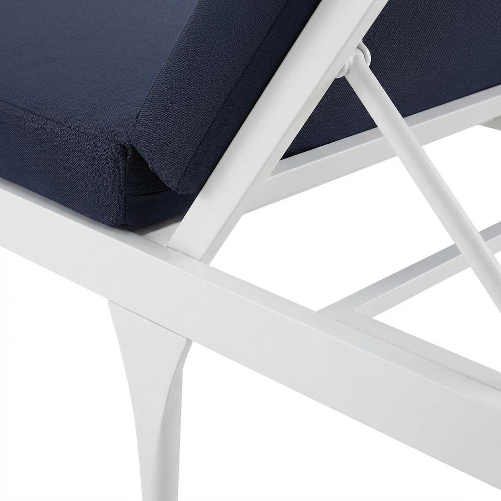 Outdoor Patio Chaise Lounge With Cushioned Seating And Durable Frame. Picture 6