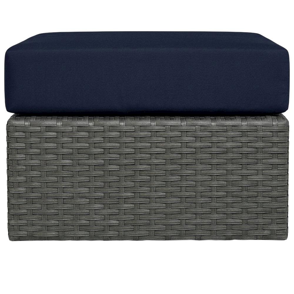 Stylish Outdoor Ottoman with Durable Fabric and Comfortable Design. Picture 4