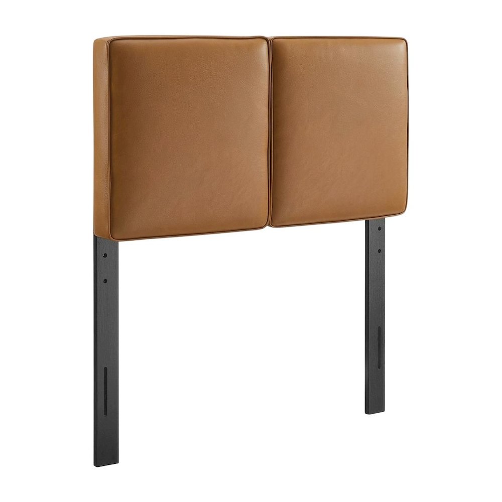 Vegan Leather Twin Headboard with Padded Design and Durable Frame. Picture 1