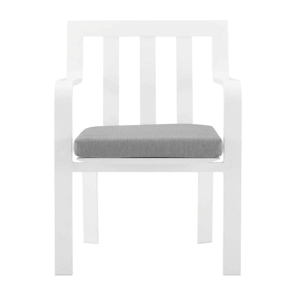 Stackable Outdoor Aluminum Dining Armchair With Armrests And Lightweight Design. Picture 4