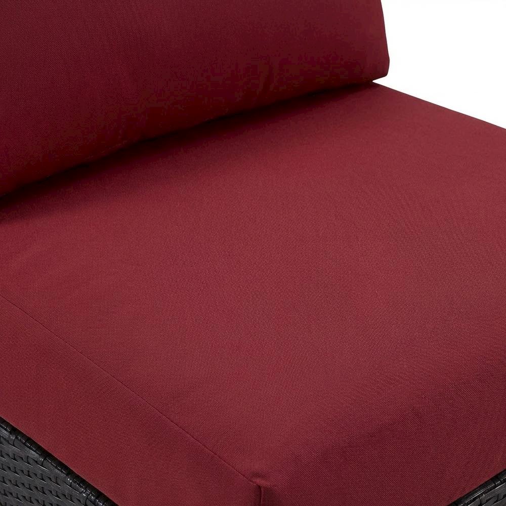 Outdoor Patio Armless Lounge Chair With Cushioned Back And Seat. Picture 5
